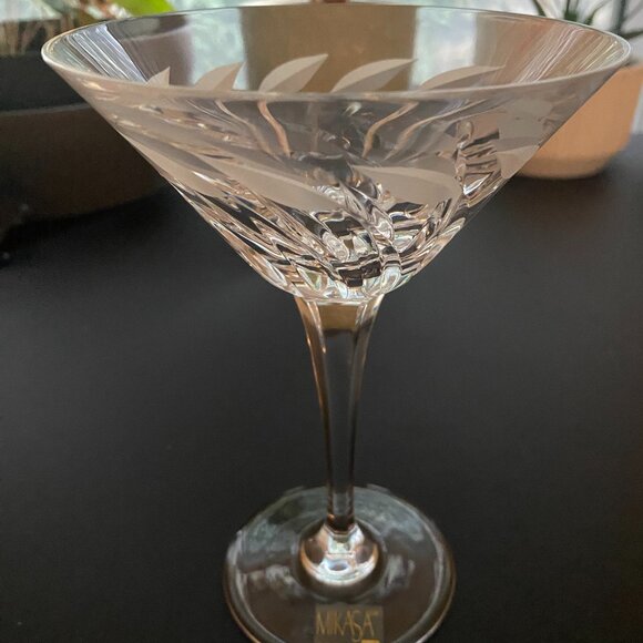 Vintage Mikasa Summer Breeze Crystal Martini Glass - Set of 6 - Picture 3 of 4